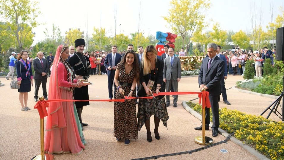 Leyla Əliyeva Azərbaycan pavilyonunun açılışında  - Fotolar