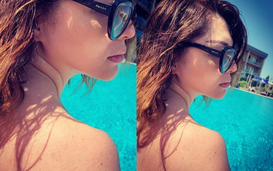 Səidə hovuzdan fotosunu paylaşdı
