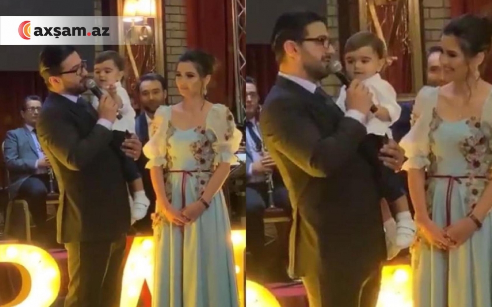 Abbas xanımı və oğlu ilə - Fotolar