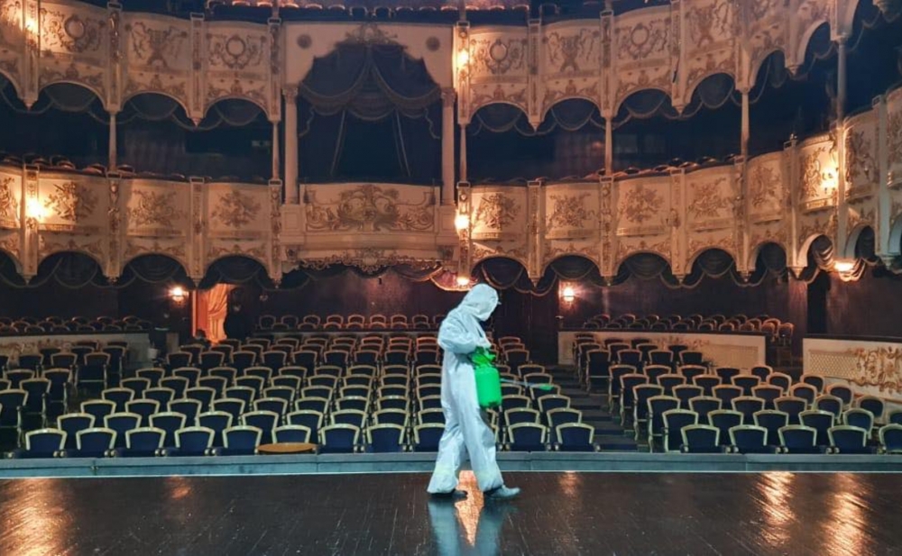 Musiqili Teatrın binası dezinfeksiya edildi -  Fotolar