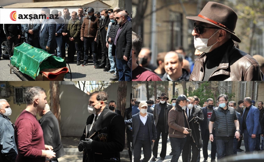 Xalq artistinin anasının dəfninə yığışdılar -  Fotolar