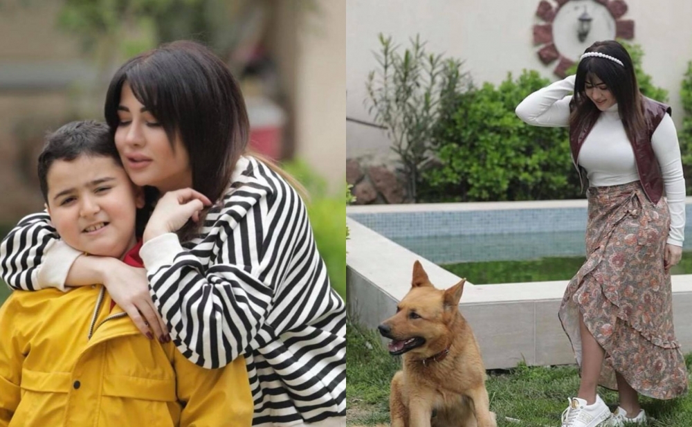 Karantin günlərində bağında fotosessiya etdirdi