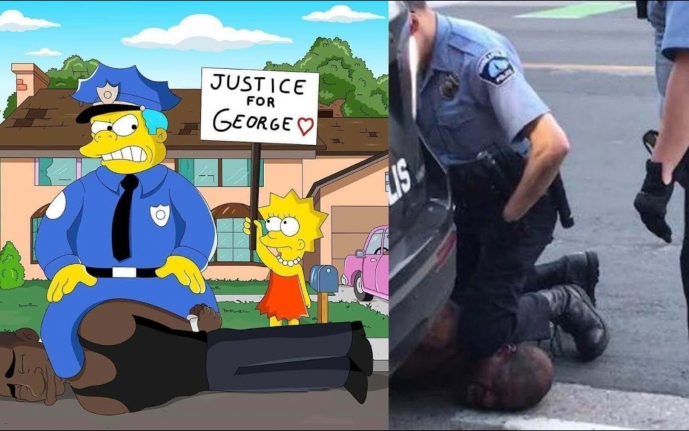 “Simpsonlar”da Corc Floydun ölümü və kütləvi etirazlar  -  Fotolar