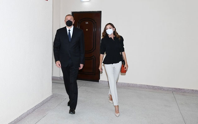 Prezident və xanımı şəhid ailələrinə mənzil verilməsi mərasimində -  Fotolar