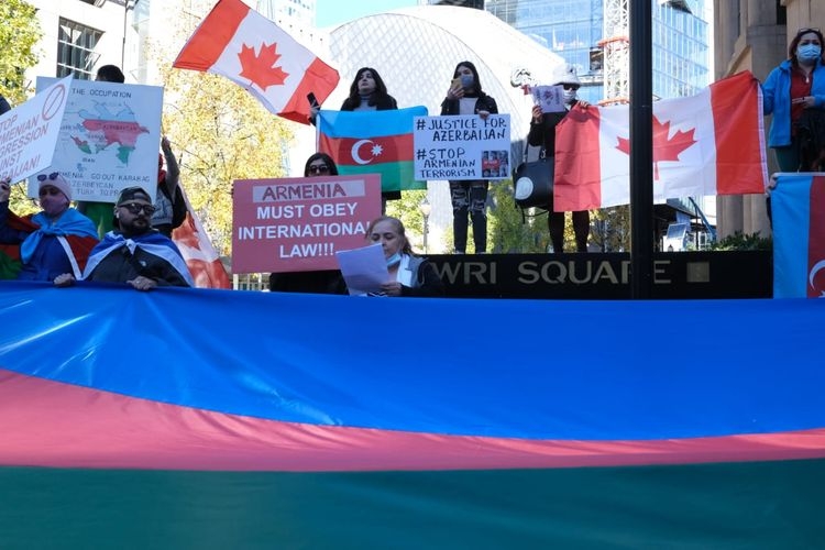 Kanadada Gəncə terroruna etiraz yürüşü keçirilib -  Fotolar