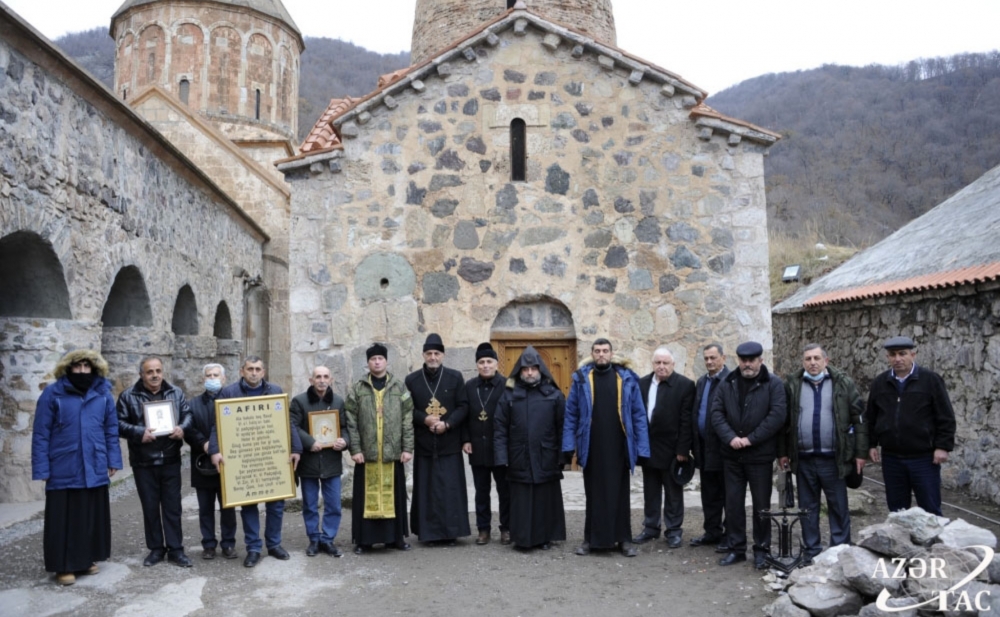 Şəhidlərimizin xatirəsi Xudavəng monastırında da anıldı... -  Fotolar