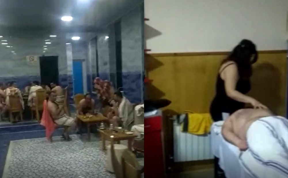 Saunaya gedən müştərilər həbs edildi - Fotolar