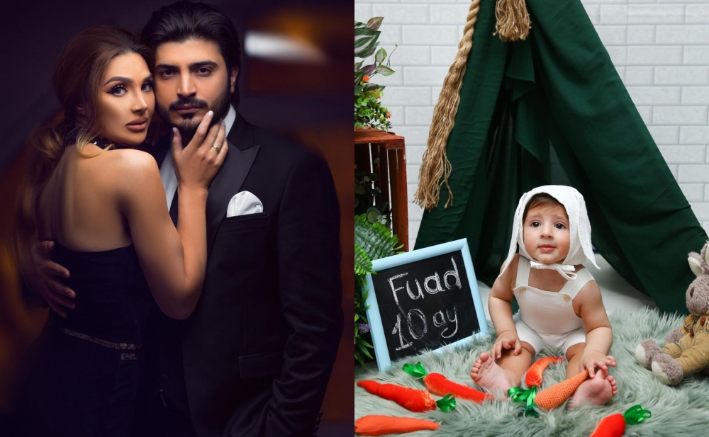 Tanınmış cütlüyün 10 aylıq oğlu - Fotolar
