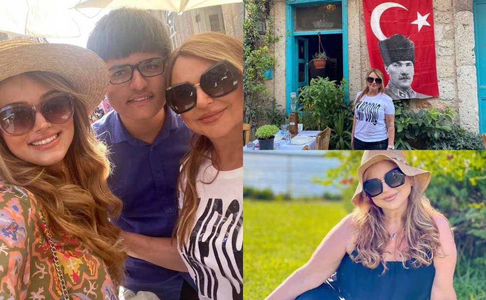 Mələkxanım Əyyubova övladları ilə belə dincəlir - Fotolar