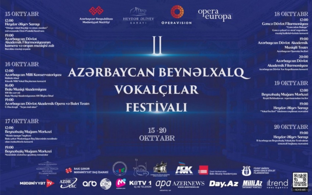 II Azərbaycan Beynəlxalq Vokalçılar Festivalı keçiriləcək
