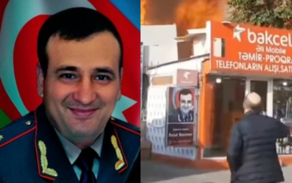 Yanğından malını yox, Polad Həşimovun şəklini çıxardı - Video