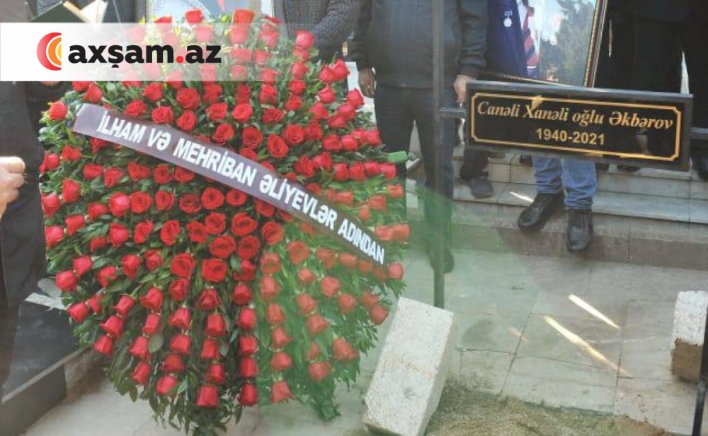 Prezident və xanımı Canəli Əkbərovun dəfninə əklil göndərdi