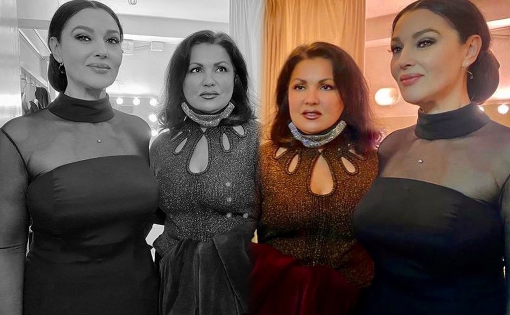 Xalq artistinin xanımı Monika Belluççi ilə bir arada - Fotolar