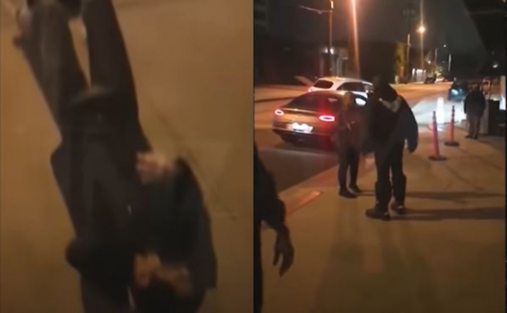 Məşhur reper fanatını döydü - Video