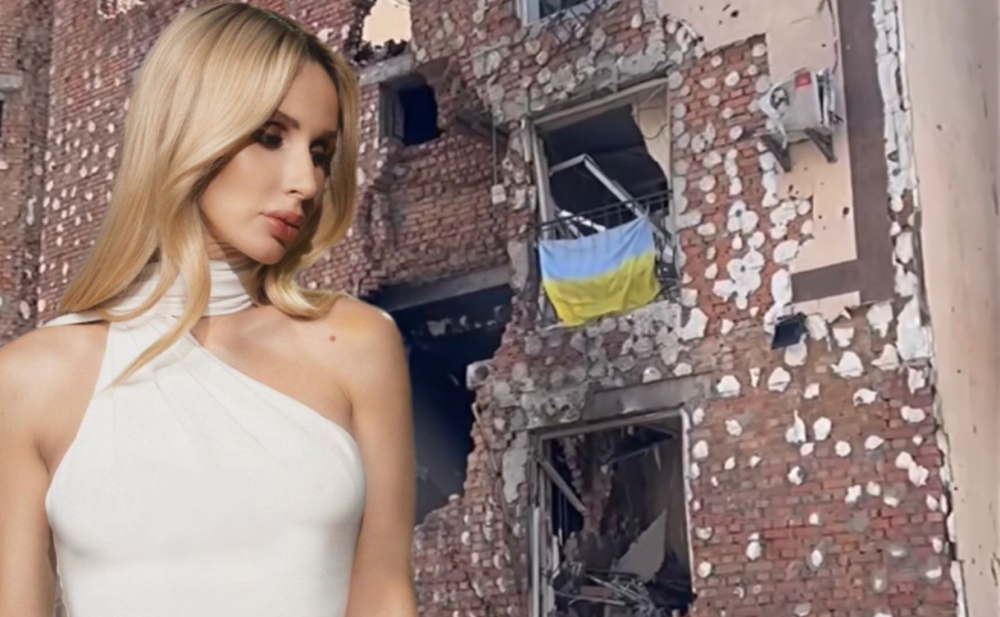 Loboda dağıdılmış doğma şəhərində - Video