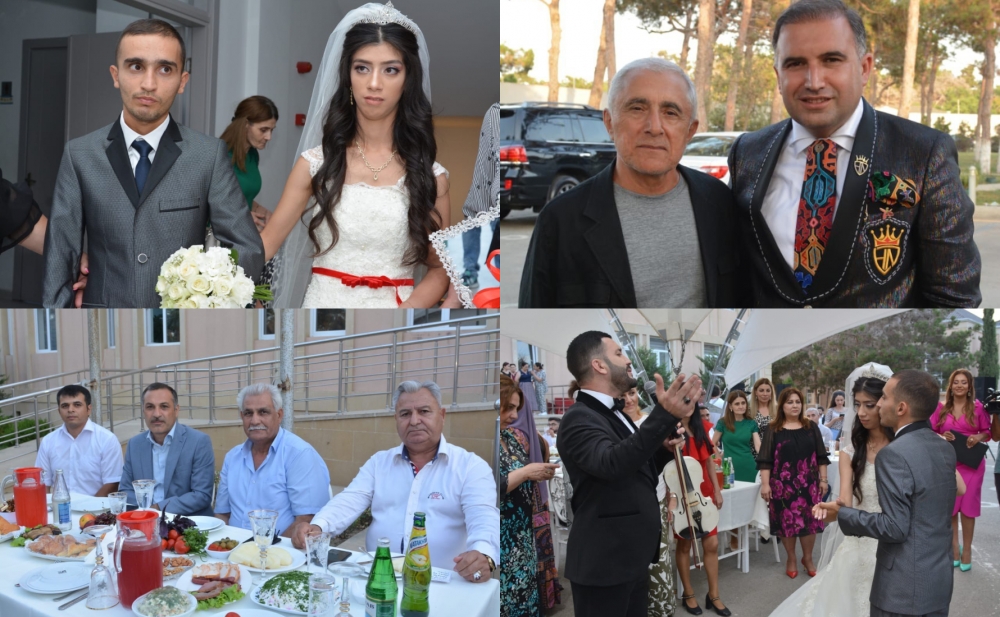 İnternat məktəbindəki toya qatıldılar - Fotolar