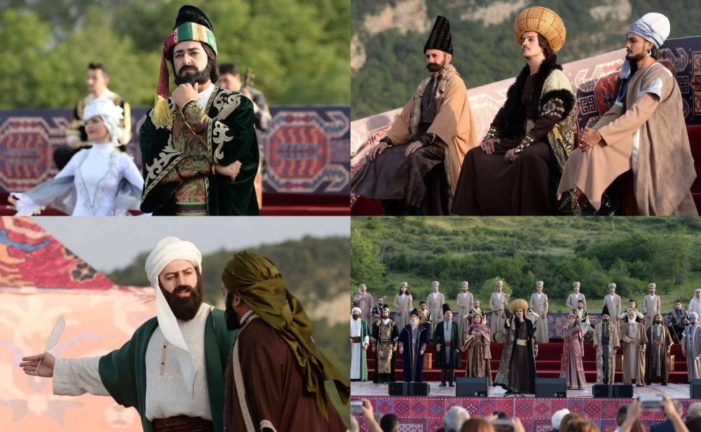 Cıdır düzündə Vaqif, Füzuli, Natəvan, Nəsimi, Nizami obrazları - Fotolar