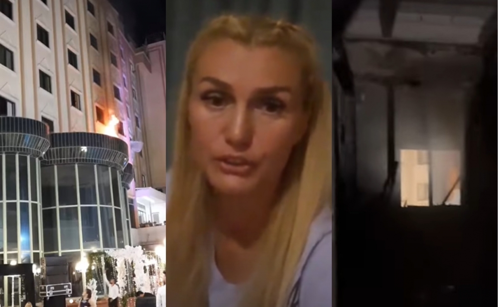 Tuğbanın ayrıldığı hotel otağında yanğın çıxdı - Video