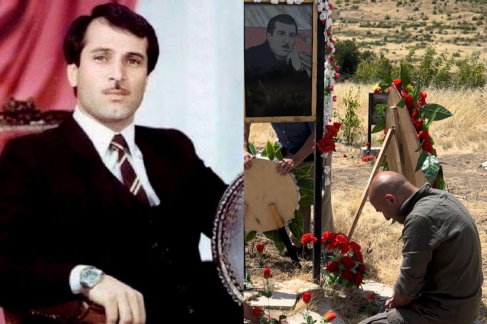 Oğlu Ağdamda Səxavət Məmmədovun məzarı başında - Fotolar