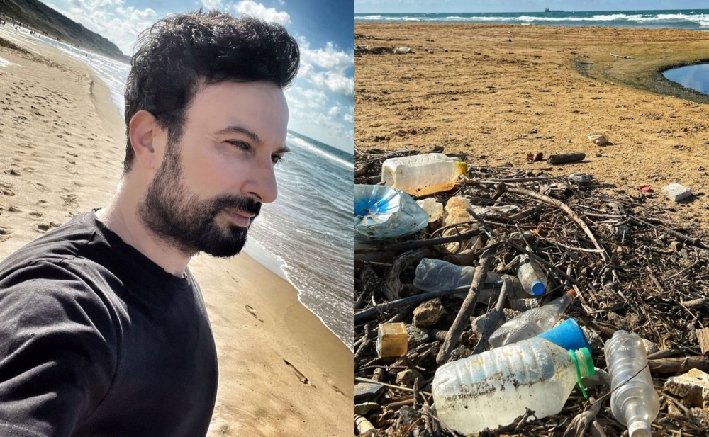Tarkan çimərlikdə qarşılaşdığı mənzərəyə əsəbiləşdi - Fotolar