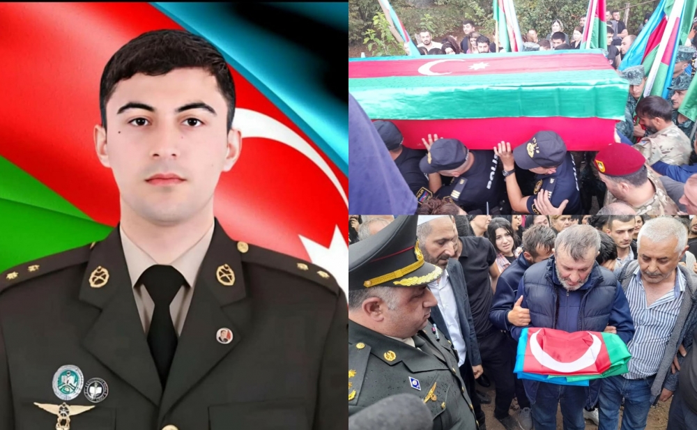 4 ay əvvəl xidmətə başlayan şəhid leytenant dəfn edildi - Fotolar