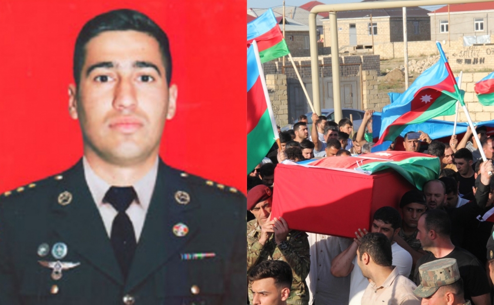 Şəhid baş leytenant dəfn olundu - Fotolar