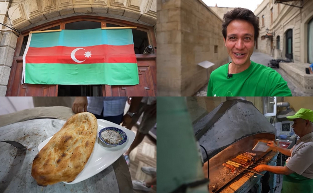 Məşhur bloqer bu dəfə Azərbaycan mətbəxini lentə aldı - Video