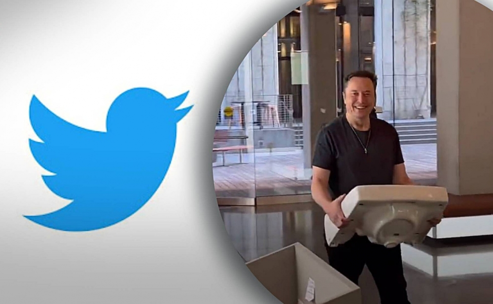 İlon Mask "Twitter"in binasına unikal giriş etdi - Video