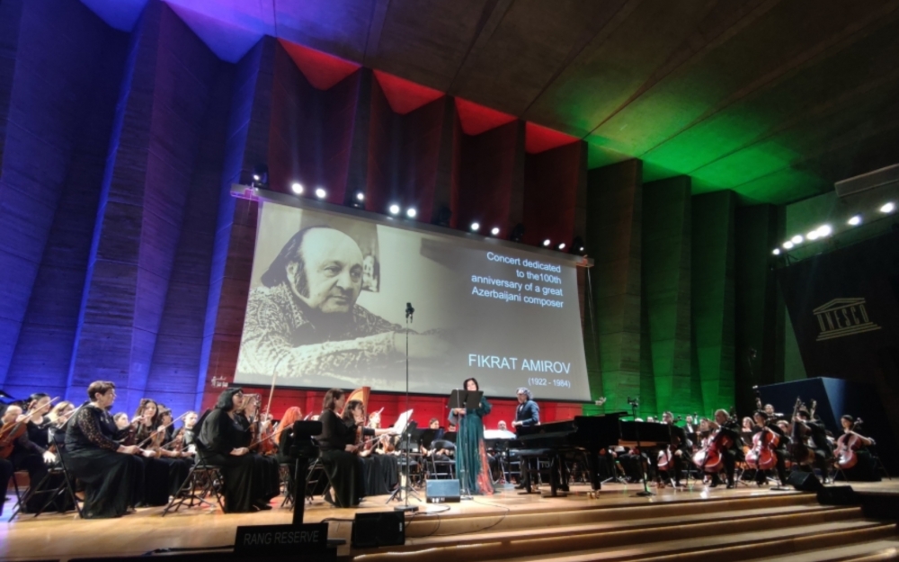 UNESCO-nun qərargahında Fikrət Əmirovun 100 illiyi qeyd edildi - Fotolar