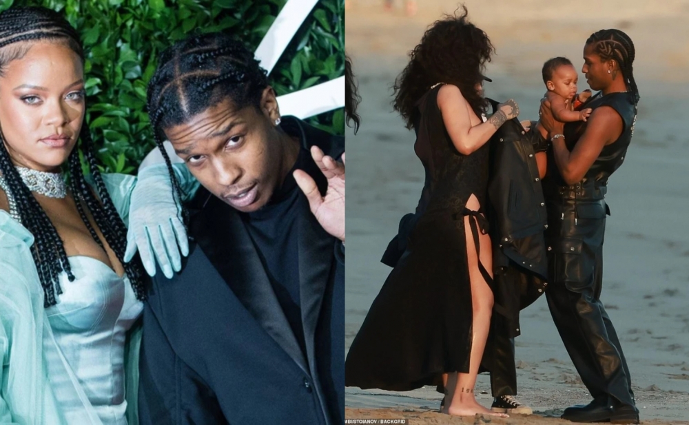 Rihanna ilk dəfə oğlunun üzünü göstərdi - Foto