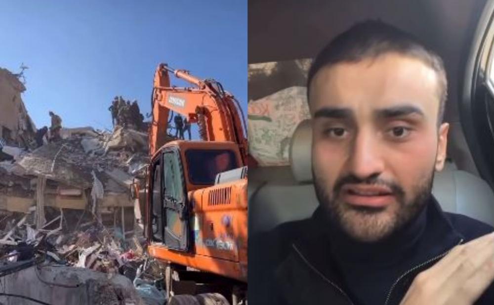 "Taha 9 mərtəbəli binanın ən alt hissəsində qalıb"