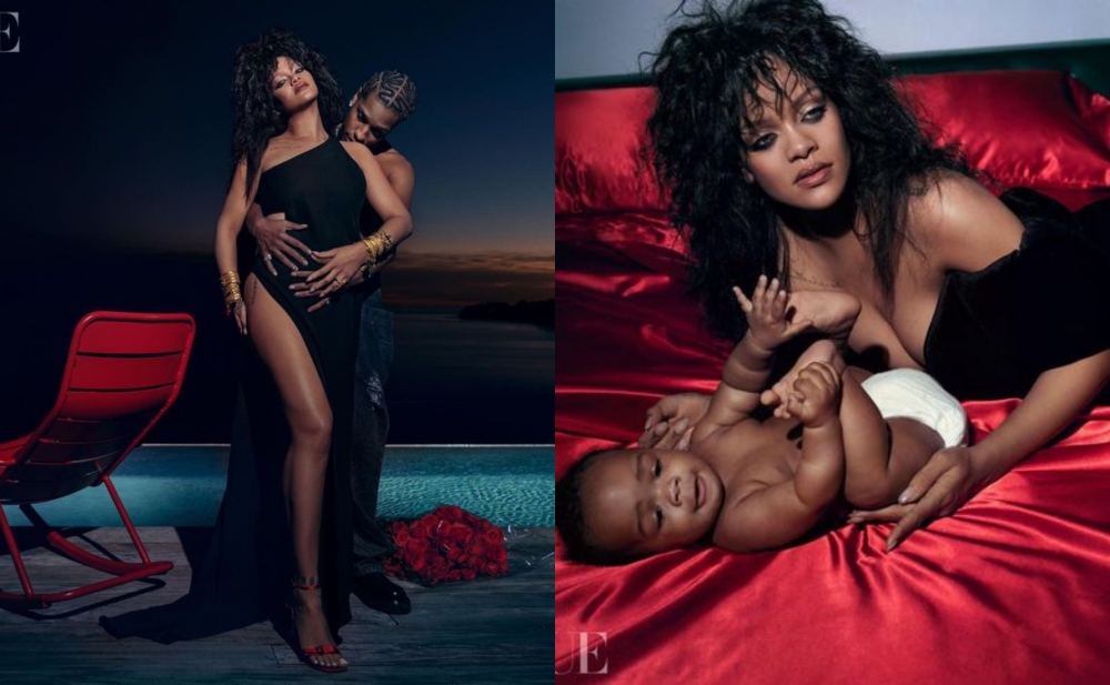 Rihanna nişanlısı və oğlu ilə - Fotosessiya