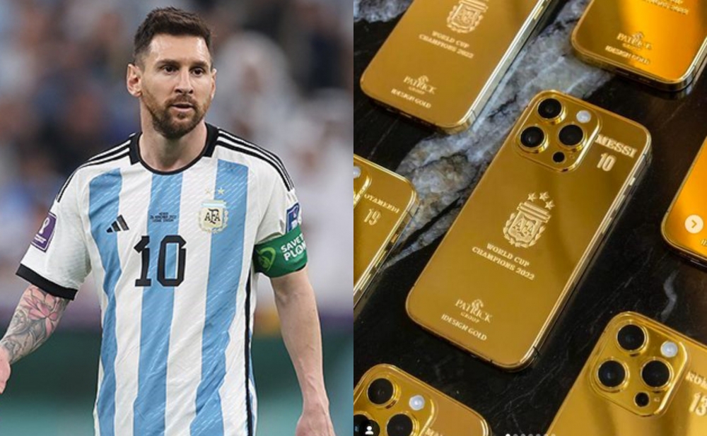 Messi komanda yoldaşlarına qızıl telefon payladı
