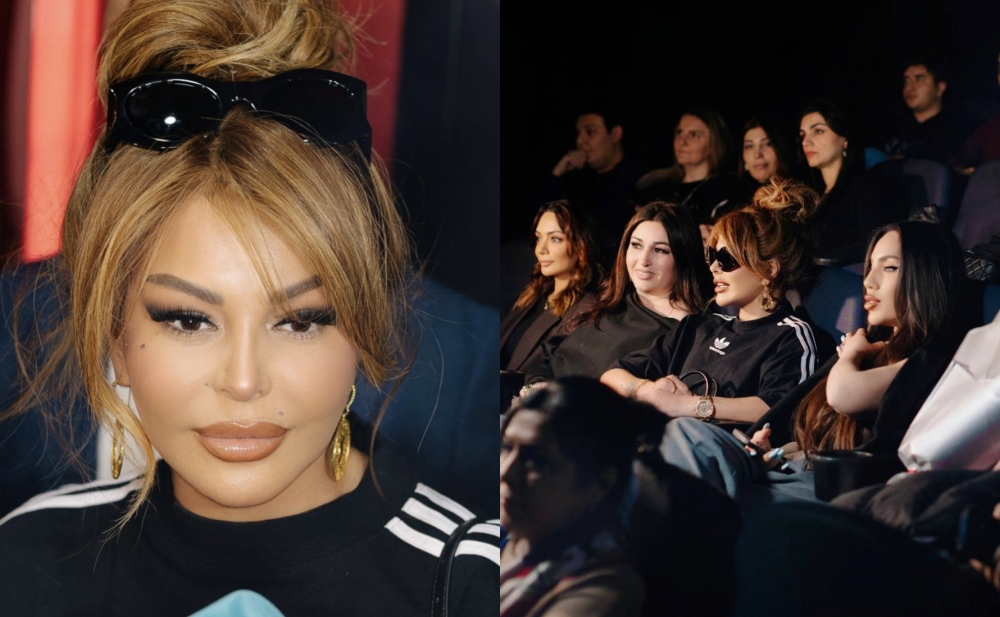 Aygün Kazımova sevənləri ilə birlikdə film izlədi - Fotolar