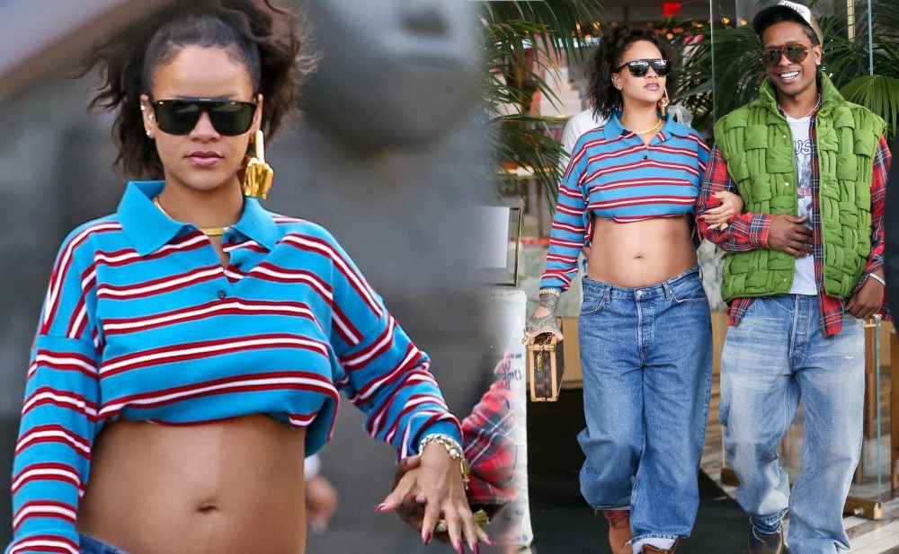 Rihanna bu dəfə 890 manatlıq sırğası ilə diqqət çəkdi - Fotolar