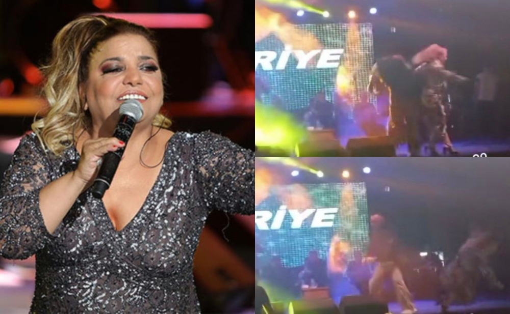 Kibariye səhnədən yıxıldı, xəstəxanalıq oldu - Video