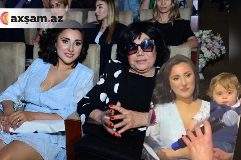 Flora Kərimova nəvəsi ilə konsertdə - Video+Fotolar