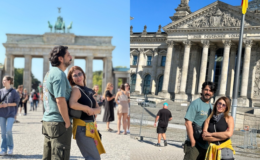 İlqar Mikayıloğlunun xanımı ilə Berlin gəzintisi - Fotolar