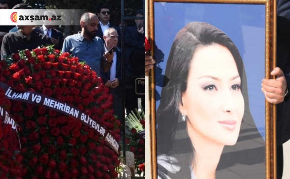İlham Əliyevlə xanımı deputatın dəfninə əklil göndərdi - Fotolar