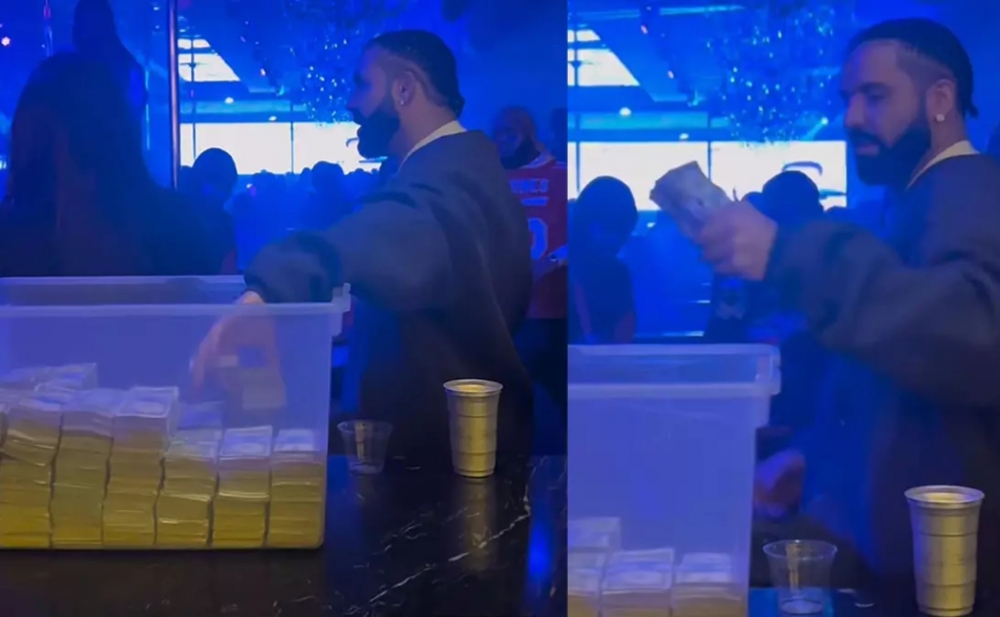 Gecə klubuna bir yeşik pulla gəldi - Video
