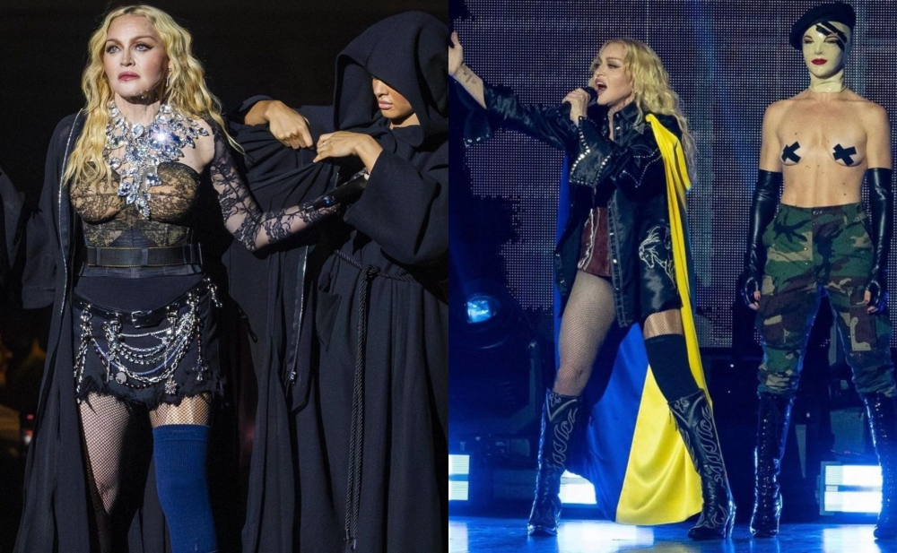 Madonna səhnəyə Ukrayna bayrağı ilə çıxdı - Fotolar