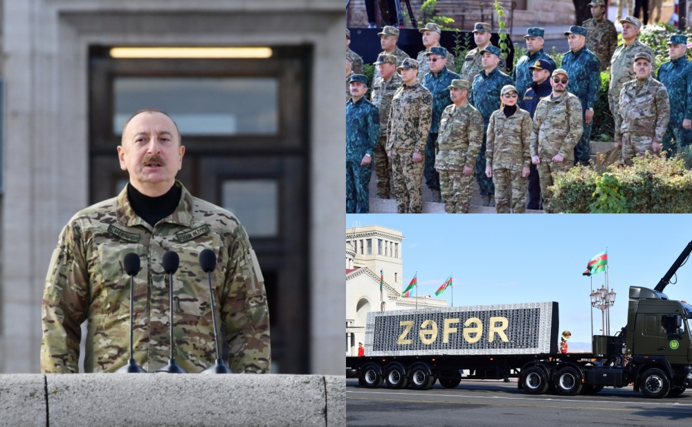 Prezident ailəsi ilə Xankəndidəki paradda - Fotolar