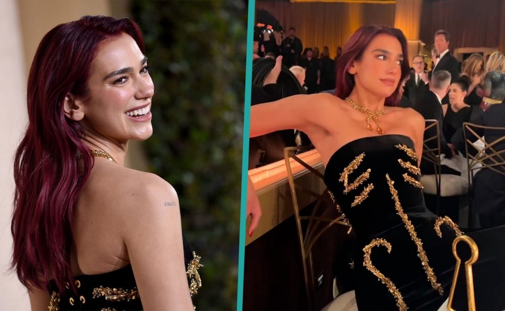 Dua Lipa məşhur gecədə belə əyləşməli oldu - Video