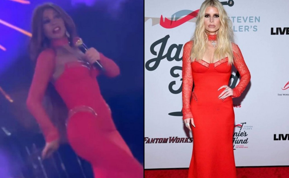 Cesika Simpson Aygün Kazımovanın paltarından geyindi - Fotolar+Video