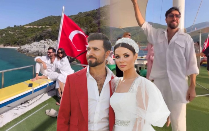 Toydan sonra yaxtada parti etdilər - Video