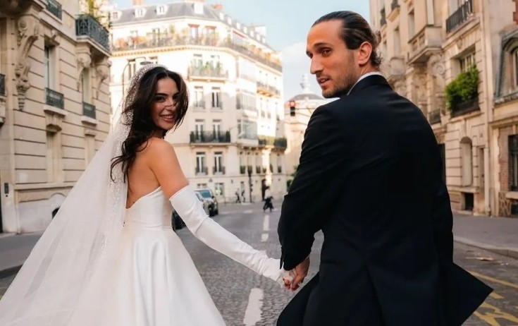 Melisanın futbolçu ilə gizli toyundan - Fotolar
