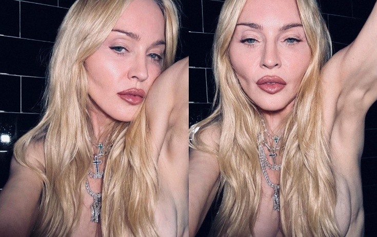 Madonna yarıçılpaq fotolarını yayımladı
