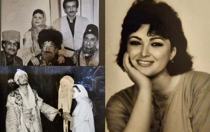 Firəngiz Mütəllimova sənət adamları ilə illər əvvəl - Fotolar