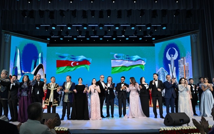 Azərbaycan və Özbəkistan incəsənət ustalarının birgə konserti - Fotolar