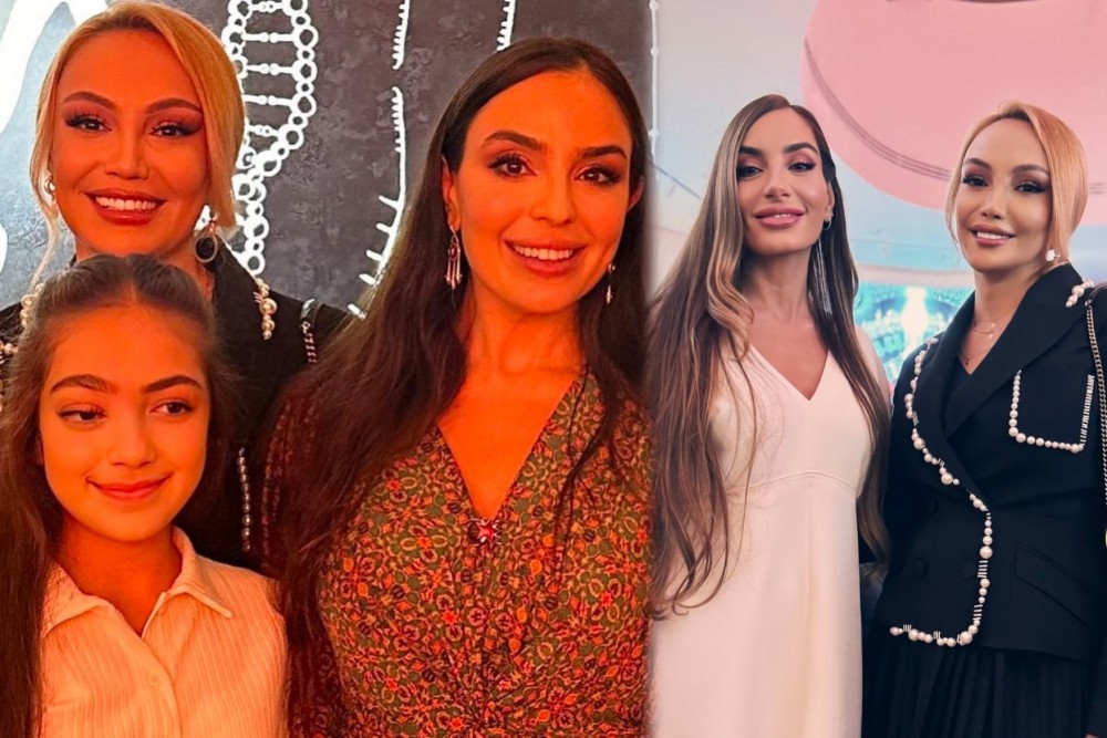 Nura Arzu və Leyla Əliyeva ilə bir arada - Fotolar